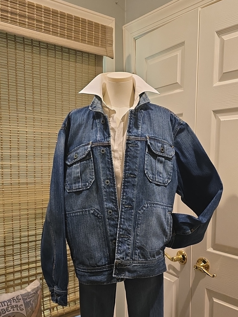 Ralph Lauren Blue Denim Utility Jacket G.I.V.E. JACKET